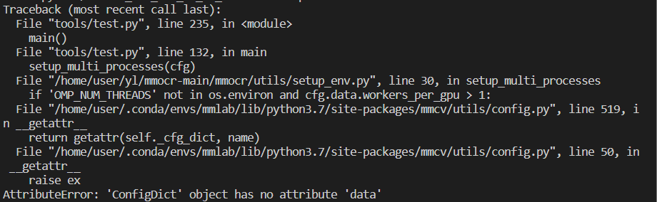 An Error raised when doing test · Issue #1155 · open-mmlab/mmocr · GitHub