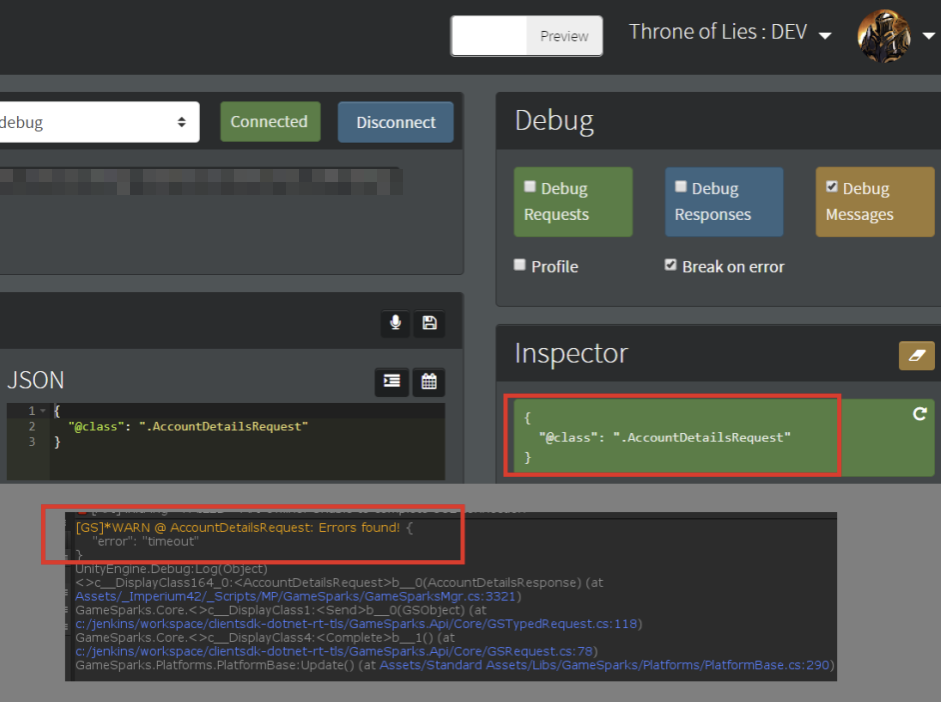 { error: timeout } bug; likely related to GS' server-side HTTP call ...