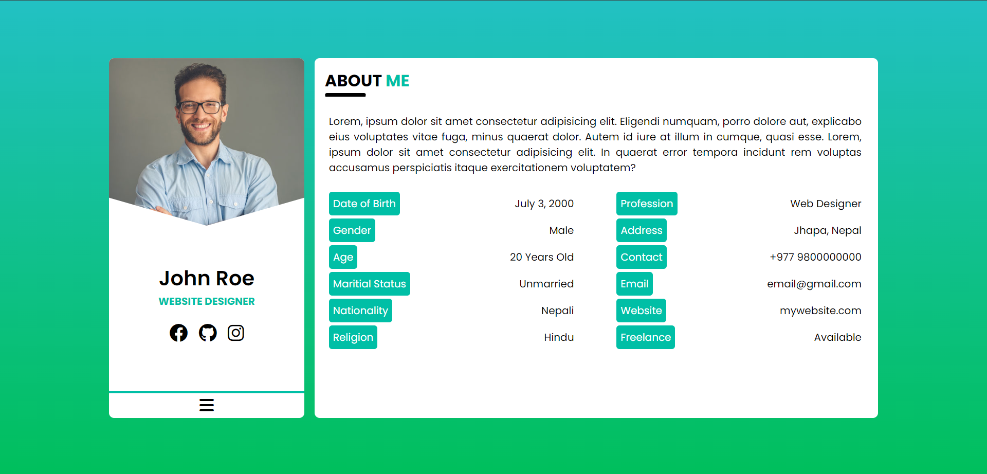 GitHub - saileshrijal/portfolio-website-template: Source code of video ...