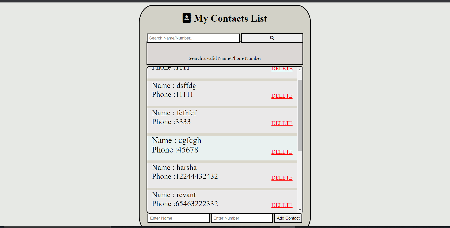 GitHub - CodeRitik189/My-Contact-List: a web application to store and ...