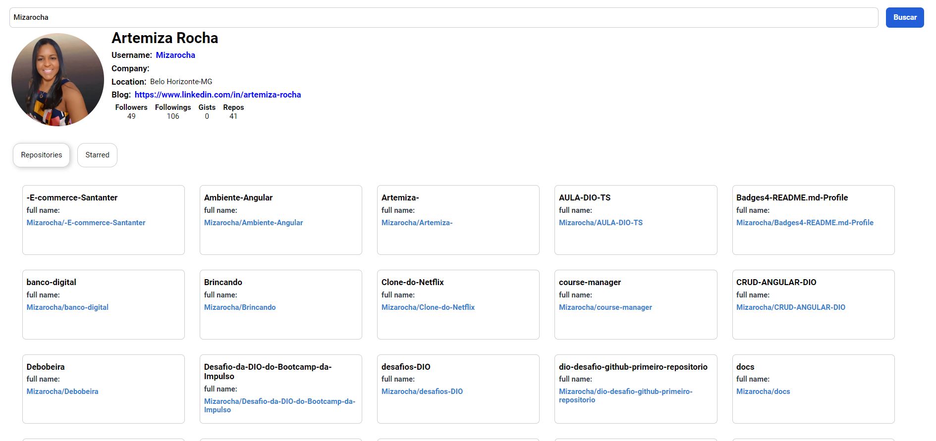 GitHub - Mizarocha/github-api