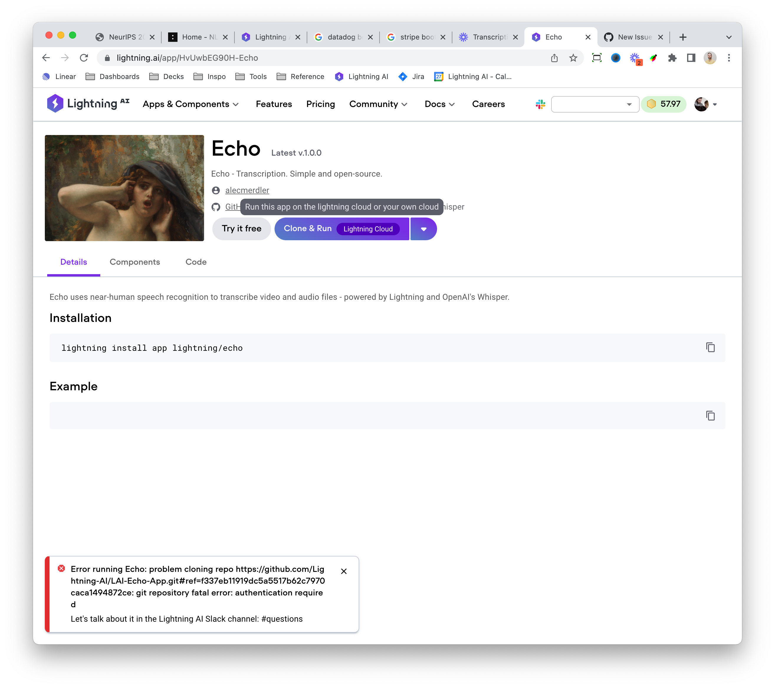 Error when trying to clone & run app from gallery · Issue #102 ...