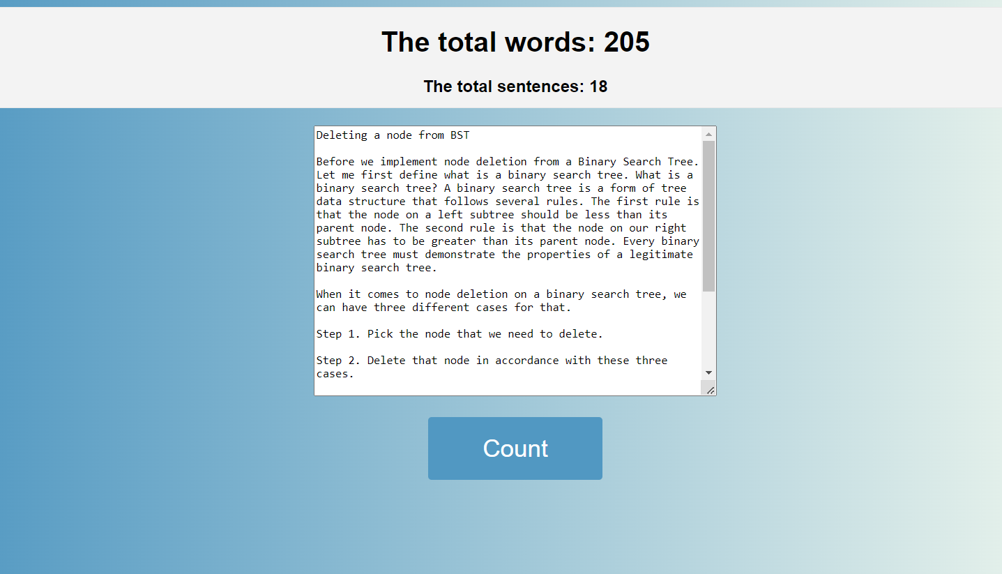 GitHub - duaneywadey/JavaScript-Word-Counter-Application: An ...