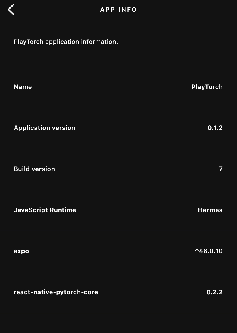 PlayTorch Demo Not Working playtorch 0 1 2 IOS 16 1 Issue 126