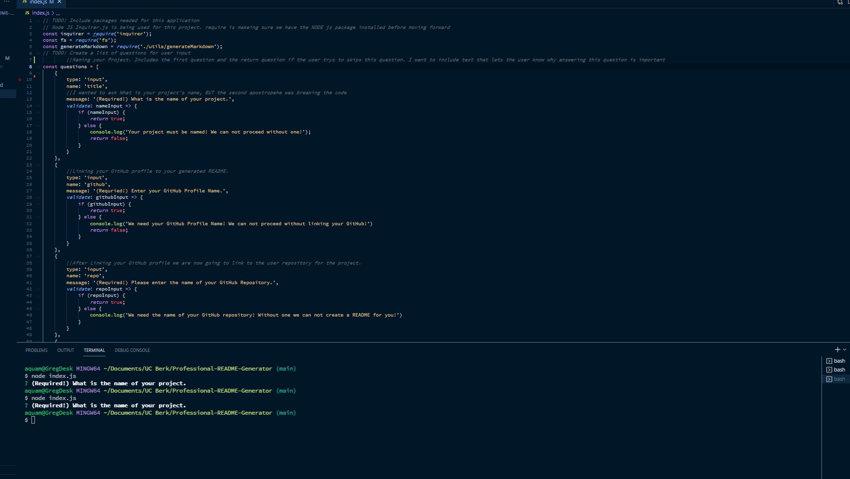 GitHub - phonecologne/Professional-README-Generator: Module 9 Node.js ...