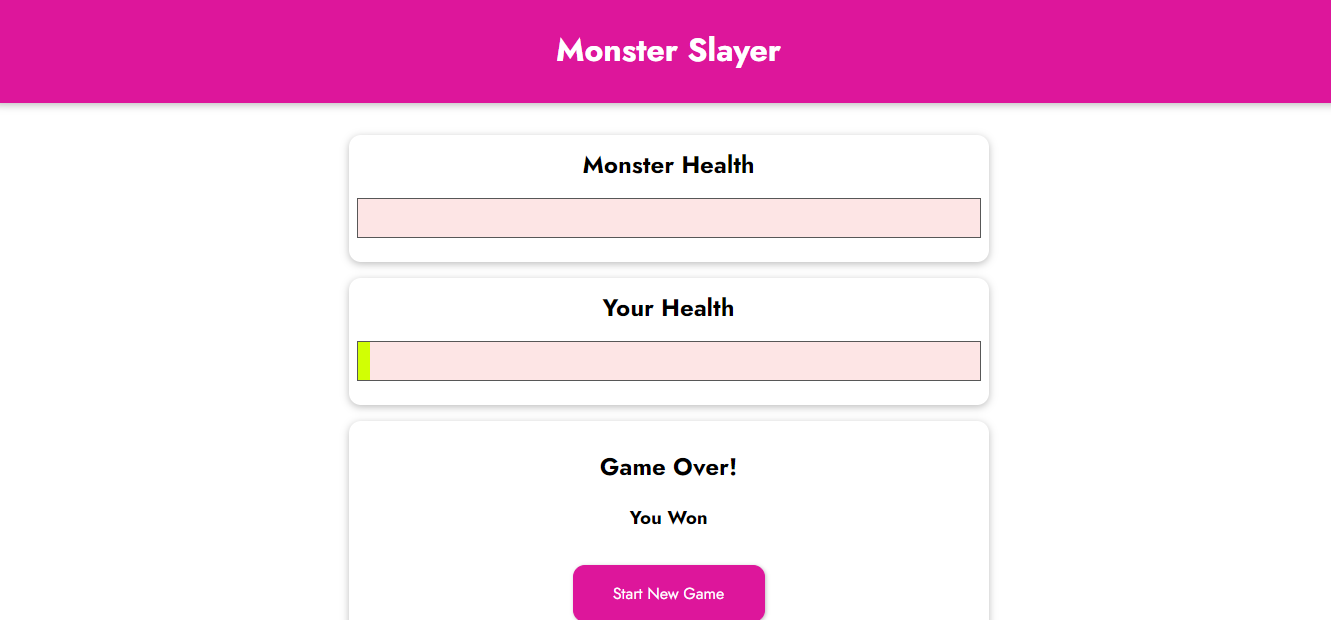 GitHub - asmaaadel0/Monster-Slayer-Game: Monster Slayer Game is a ...