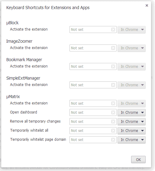 Firefox keyboard shortcuts · Issue 37 · uBlockOrigin/uMatrixissues