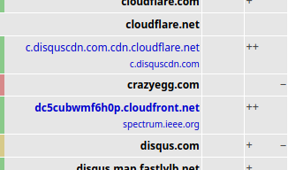 概要面板中域名的特写