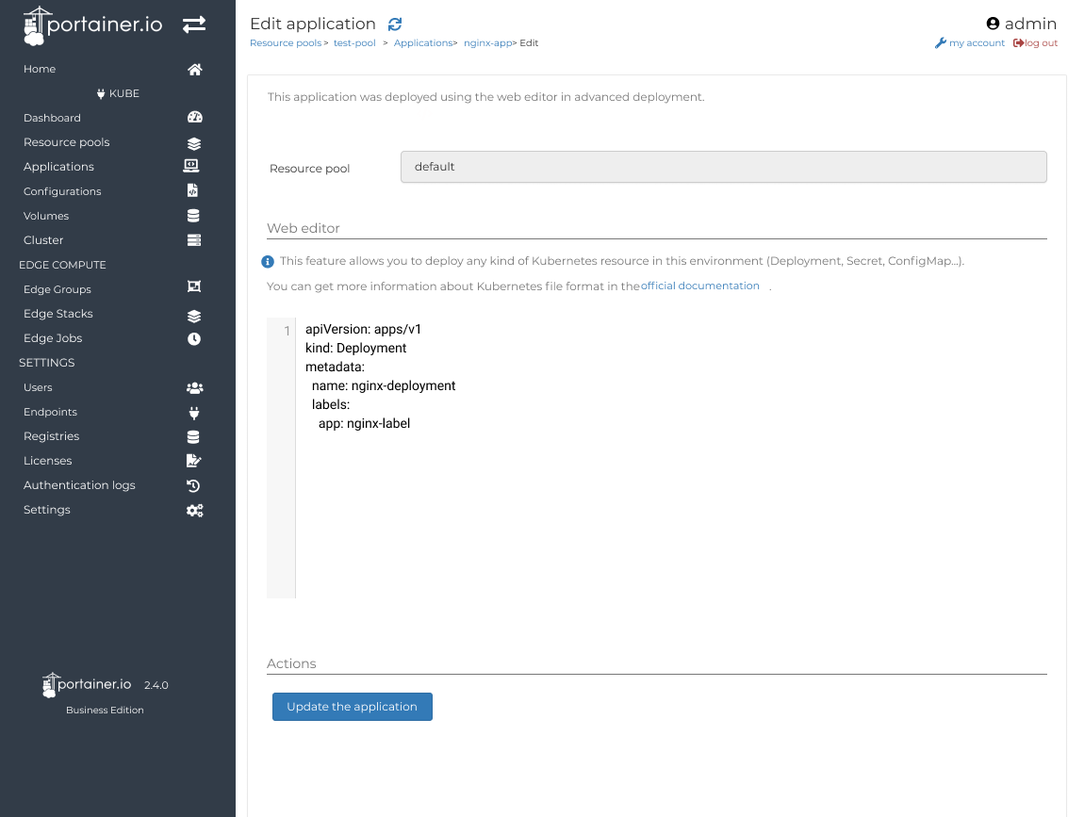 Add The Ability To Update And Redeploy A Kube App Created From A Git