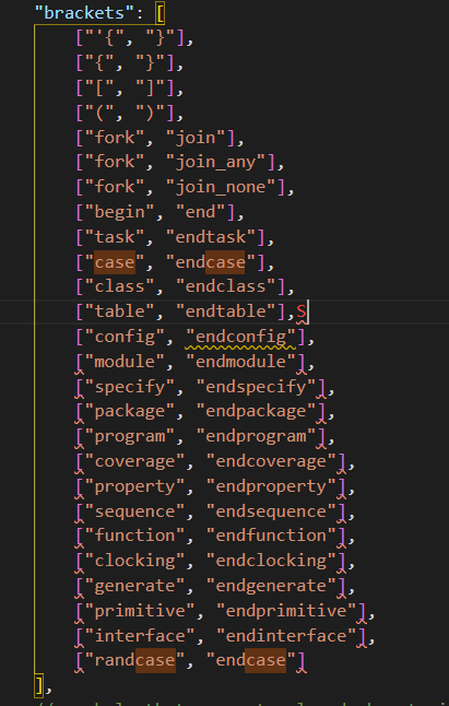 As of release 6.0. bracket matching for case statements don't seem to ...