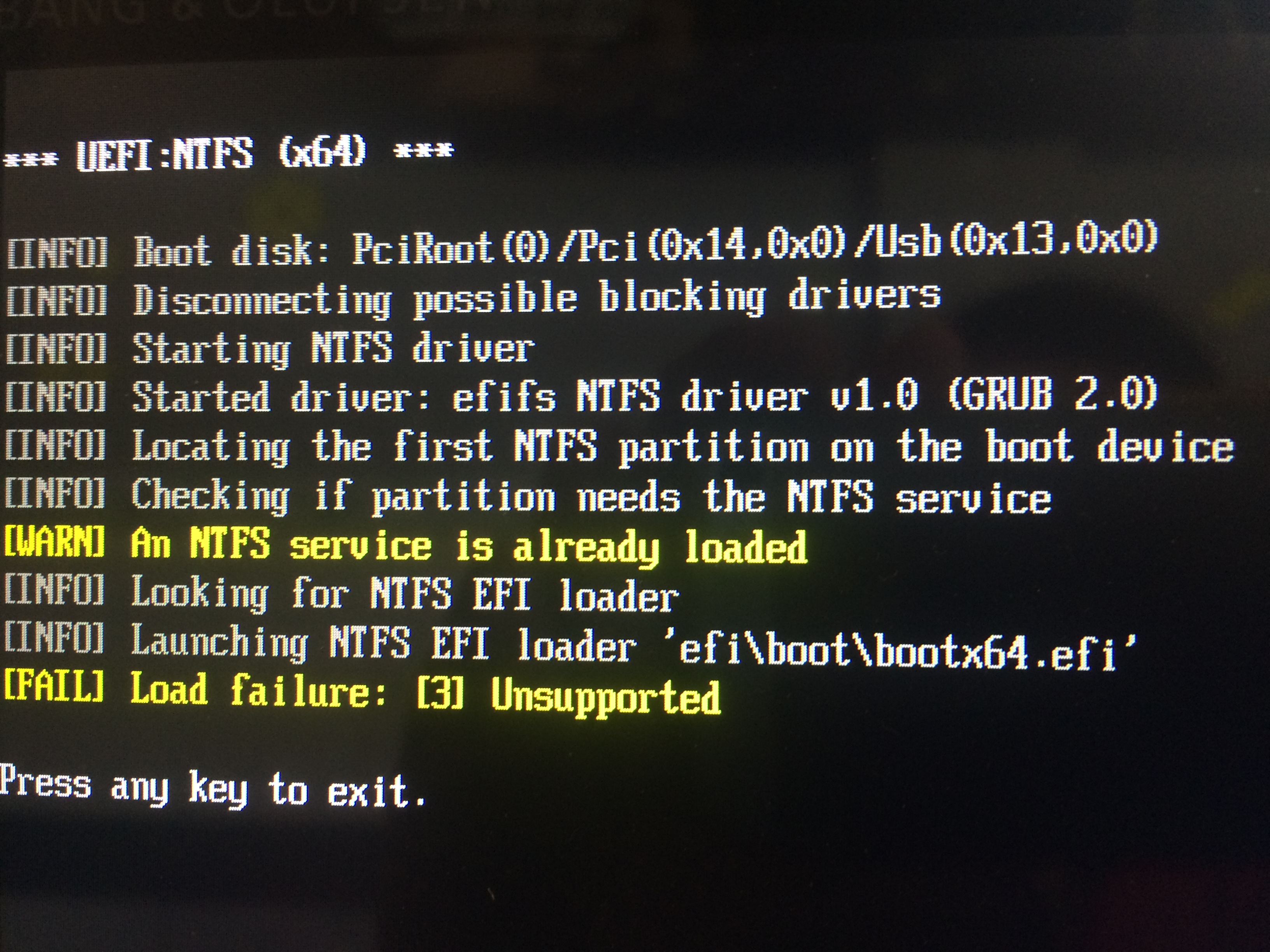 boot surface pro 4 from usb ntfs