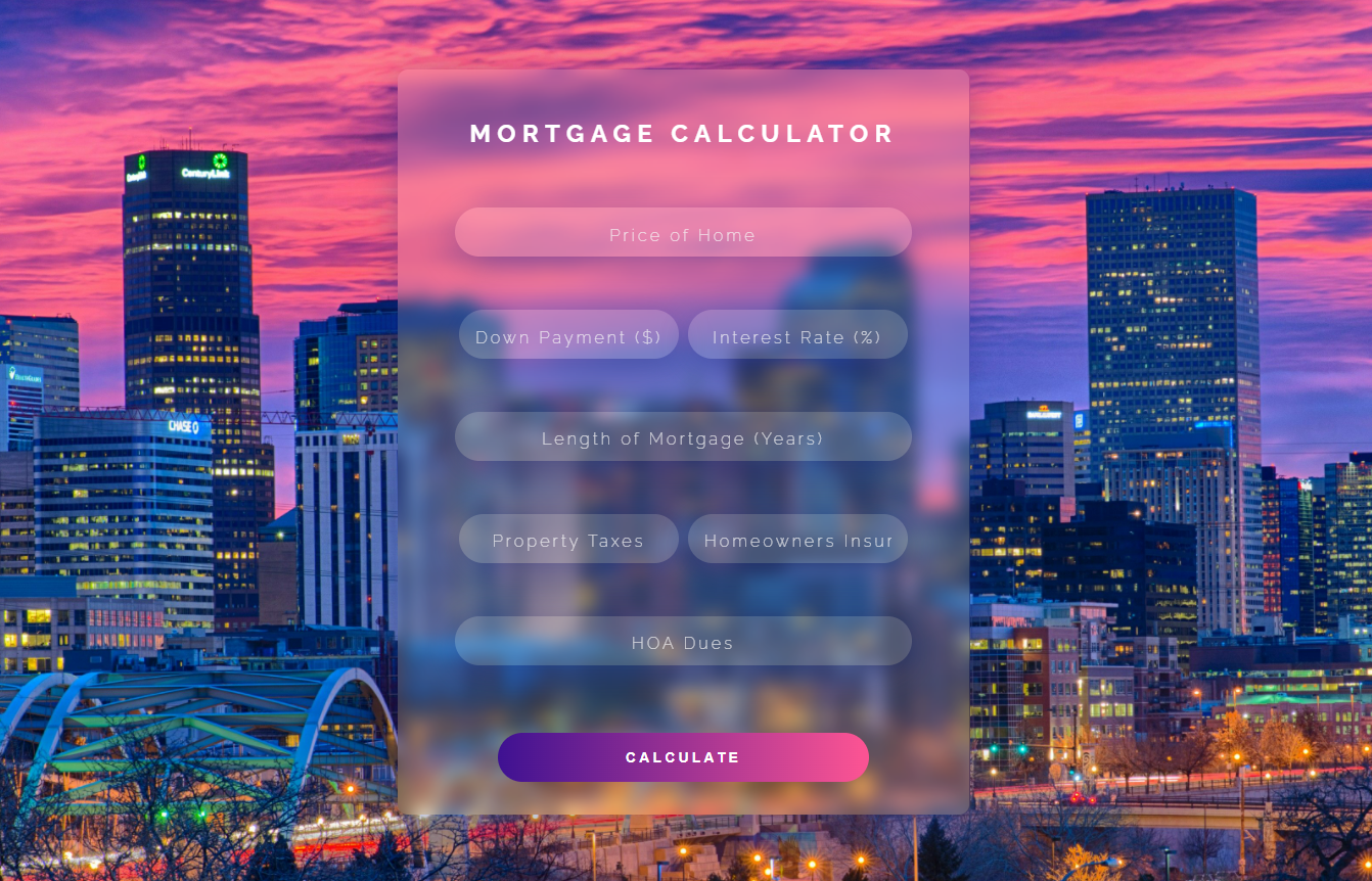 GitHub AndyWaine/MortgageCalc Calculate your full Mortgage Payment