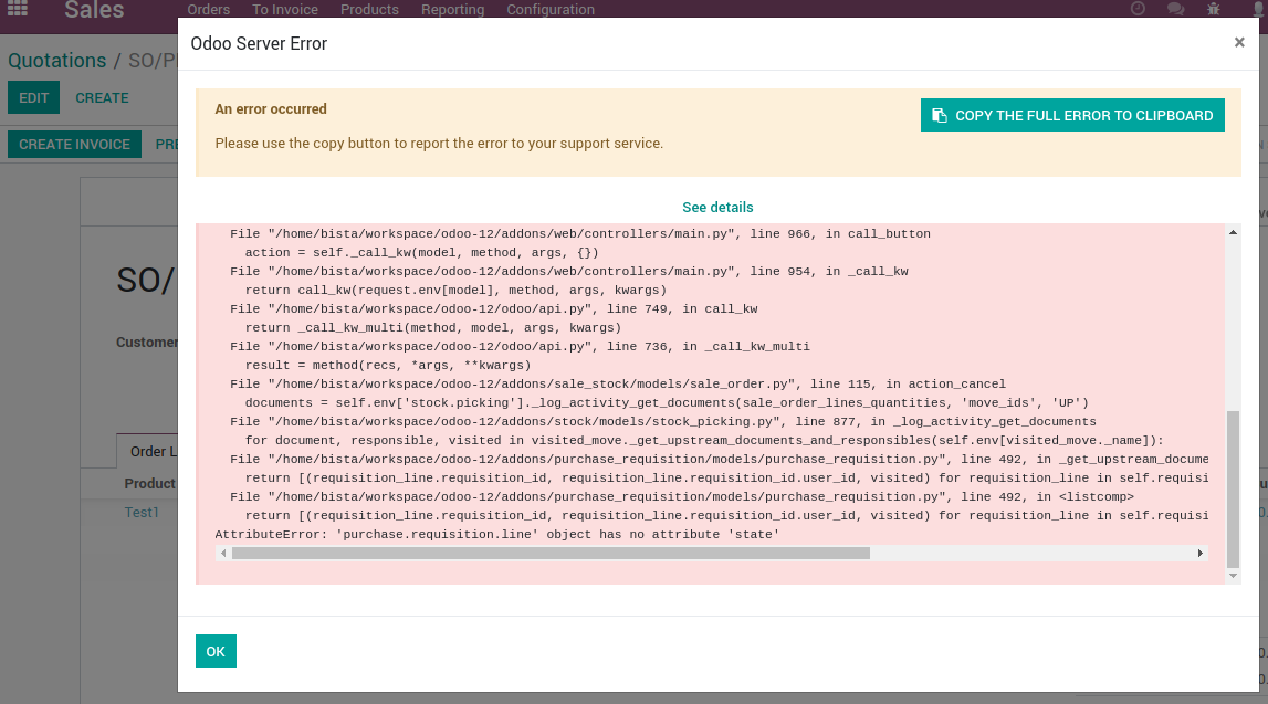 Not able to cancel SO · Issue #28980 · odoo/odoo · GitHub