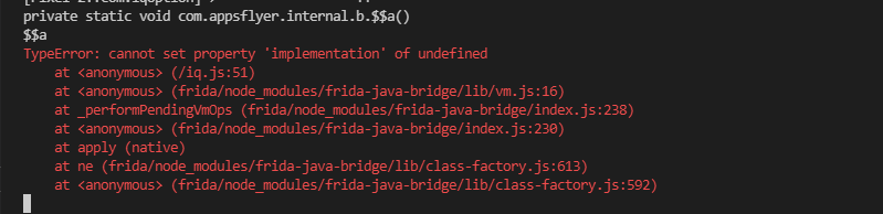android java obscure method can not hook(TypeError: cannot set property ...