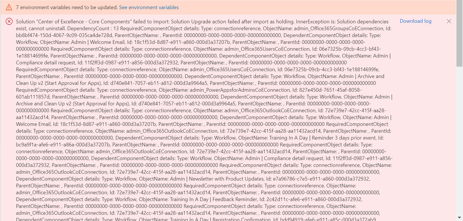 [CoE Starter Kit - BUG] Multiple core components after upgrading to ...