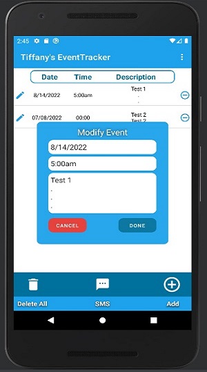 GitHub - tiffgom/Mobile-Architect-and-Programming: Event Tracker ...