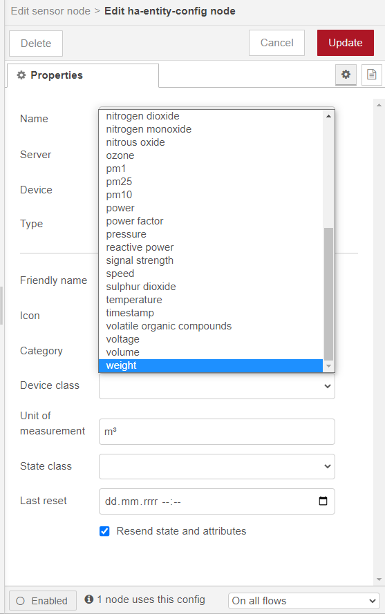 HA Sensor Entity Missing device class water · Issue 1480 · hassio