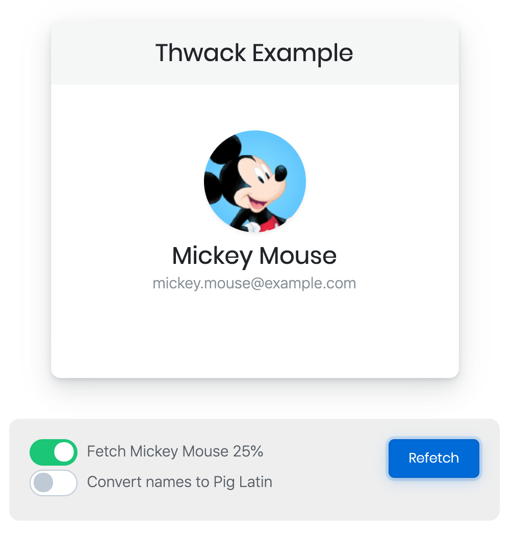 Mickey Mouse sample app