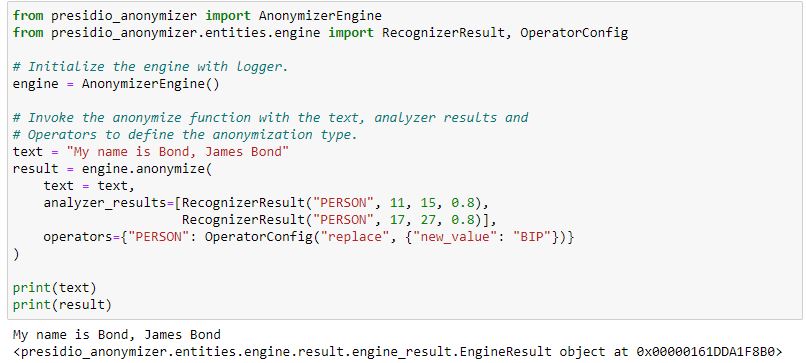 AnonymizerEngine not parsing anonymized text · Issue #753 · microsoft ...