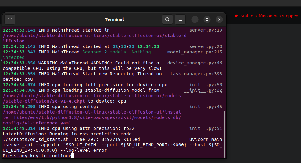 Line 297 loglevel error · Issue 166 · StabilityAI/stablediffusion