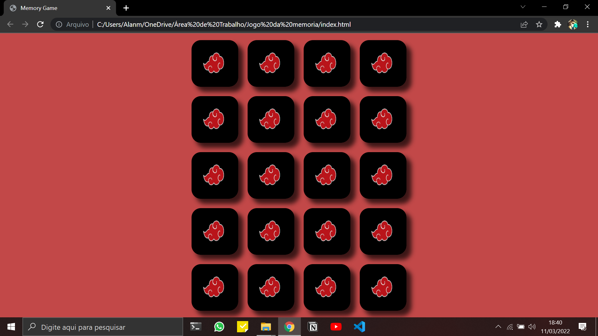 GitHub - AlanMoreira13/Memory-game