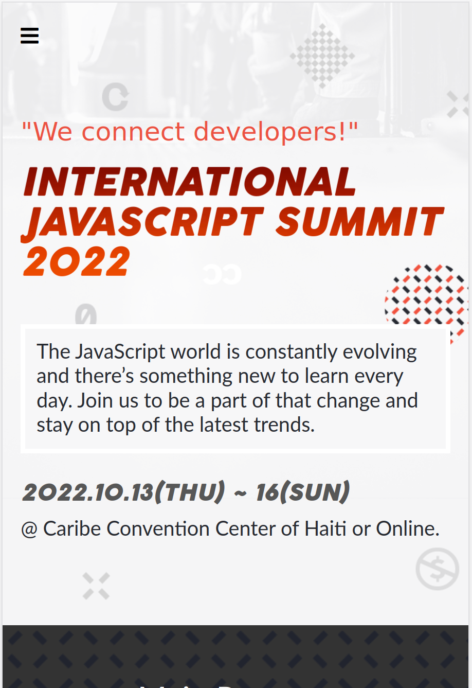 GitHub - ForHemer/International-JavaScript-Summit-2022: This is a ...