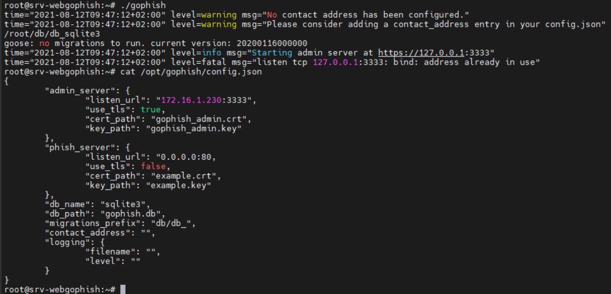 pas d'accès GoPhish · Issue #2284 · gophish/gophish · GitHub