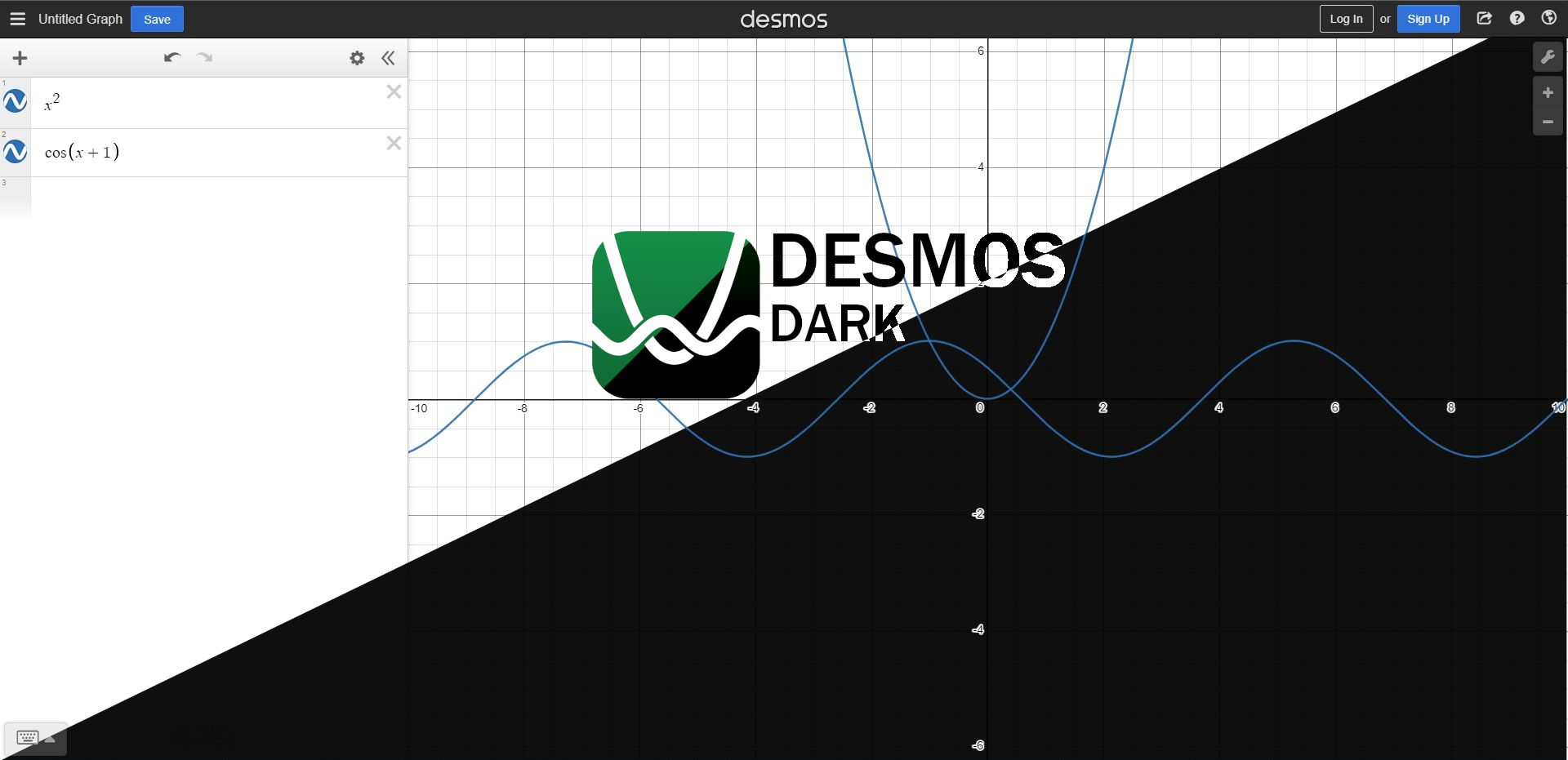 GitHub Elements6007/DesmosDarkMode Browser extension for Desmos