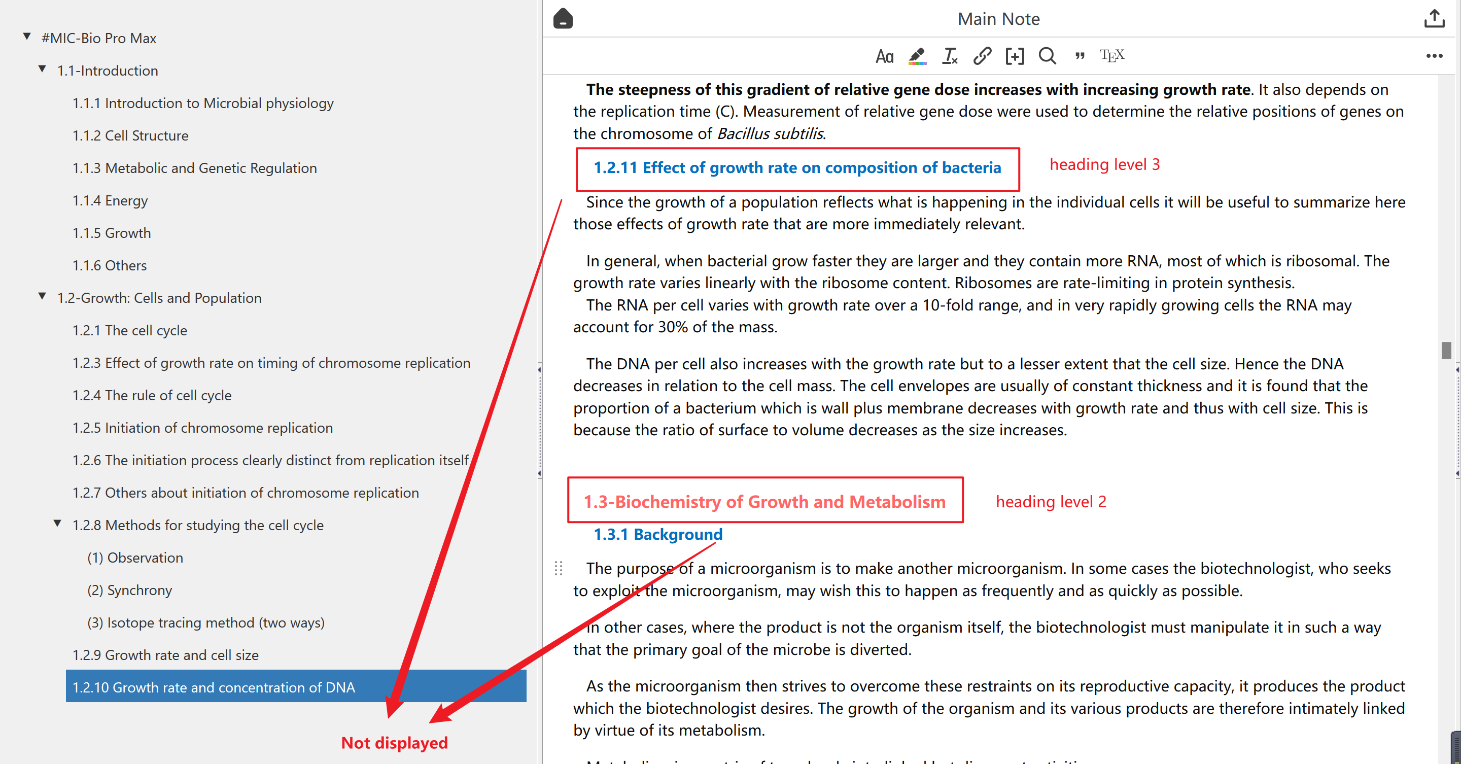 [Bug] The multi-level list do not fully display in the workspace ...