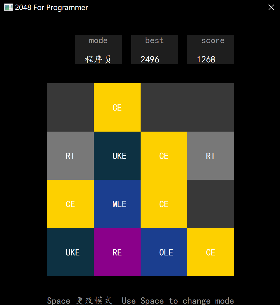 GitHub - wangxun2008/2048-for-programmer: 为程序员制作的2048 · GitHub