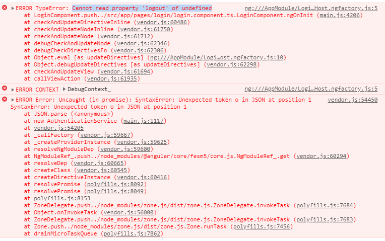 Cannot Read Property Logout Of Undefined Issue 803