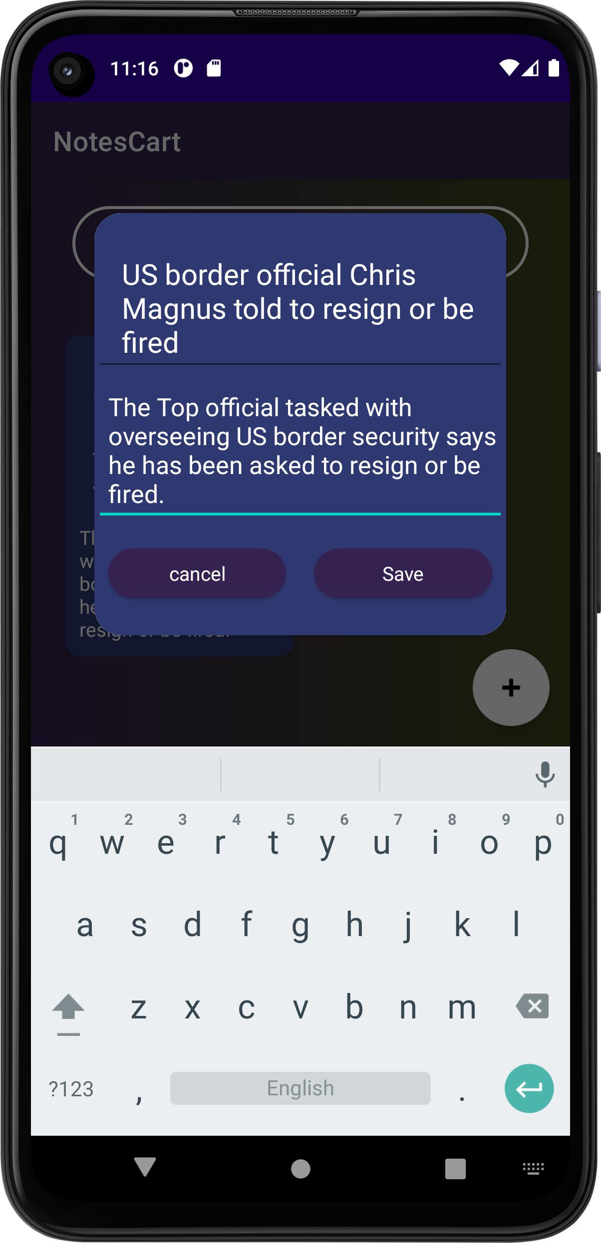 GitHub manoj7755/NotesCart NoteCard App