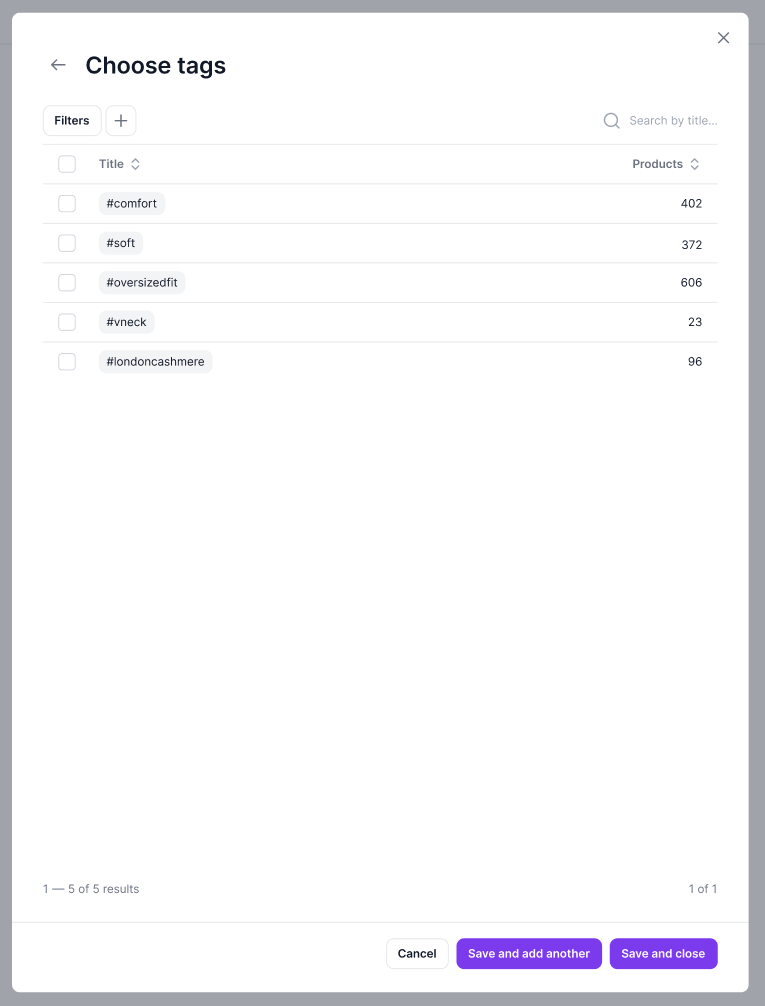 UI: Implement Add conditions modal screen - Tags · Issue #459 ...