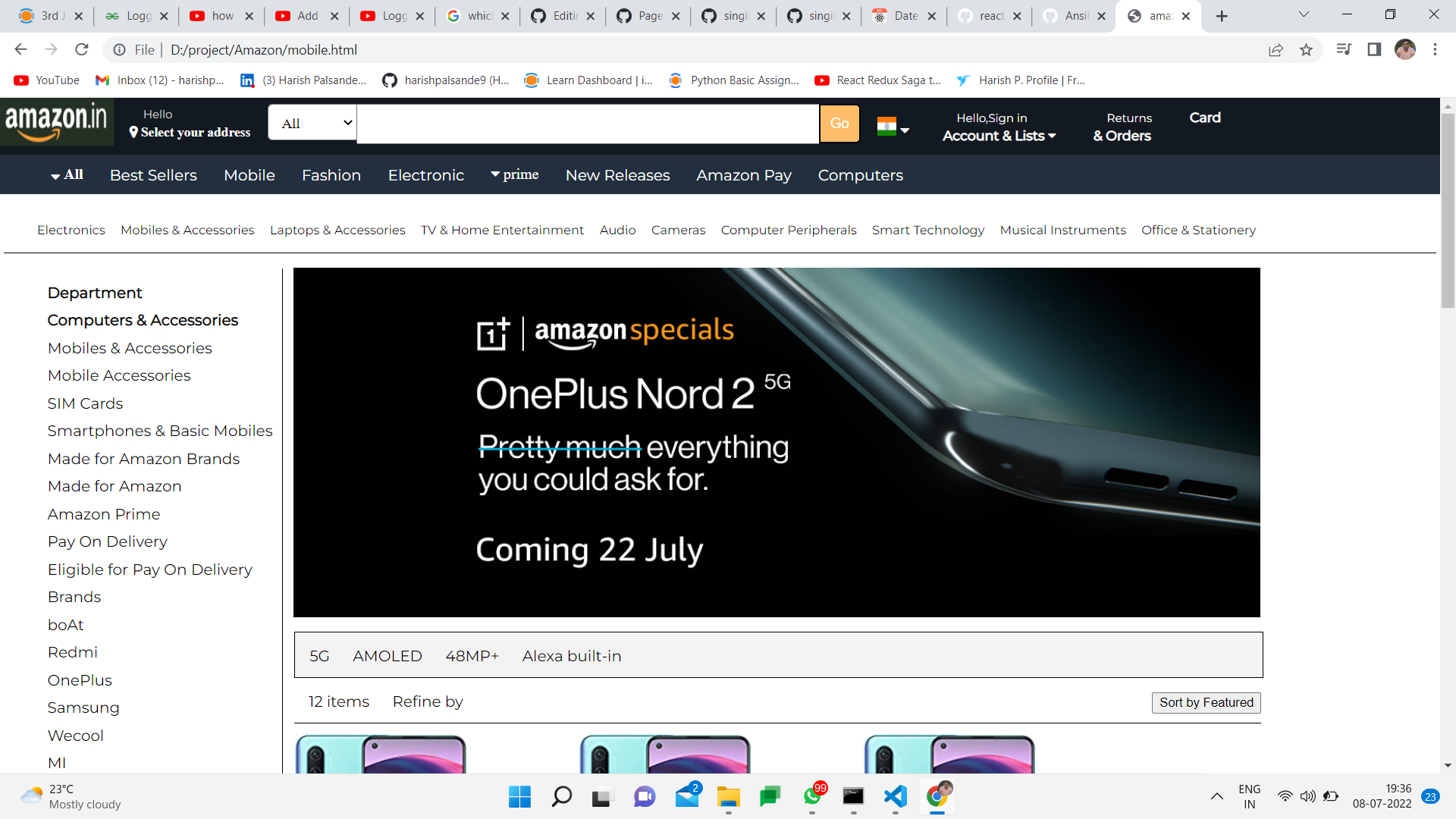GitHub - harishpalsande9/Amazon-HTML-CSS: 2019 First Project