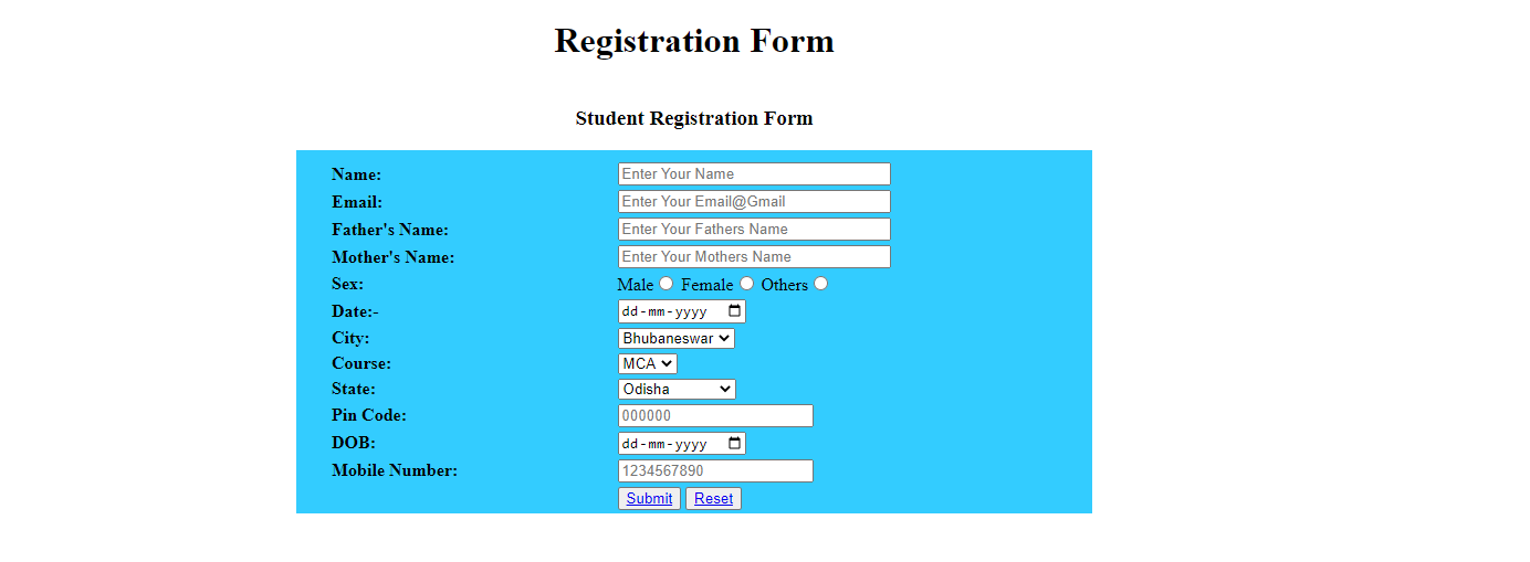 GitHub - Razzor25/Registration-form-: This is my first html web page ...