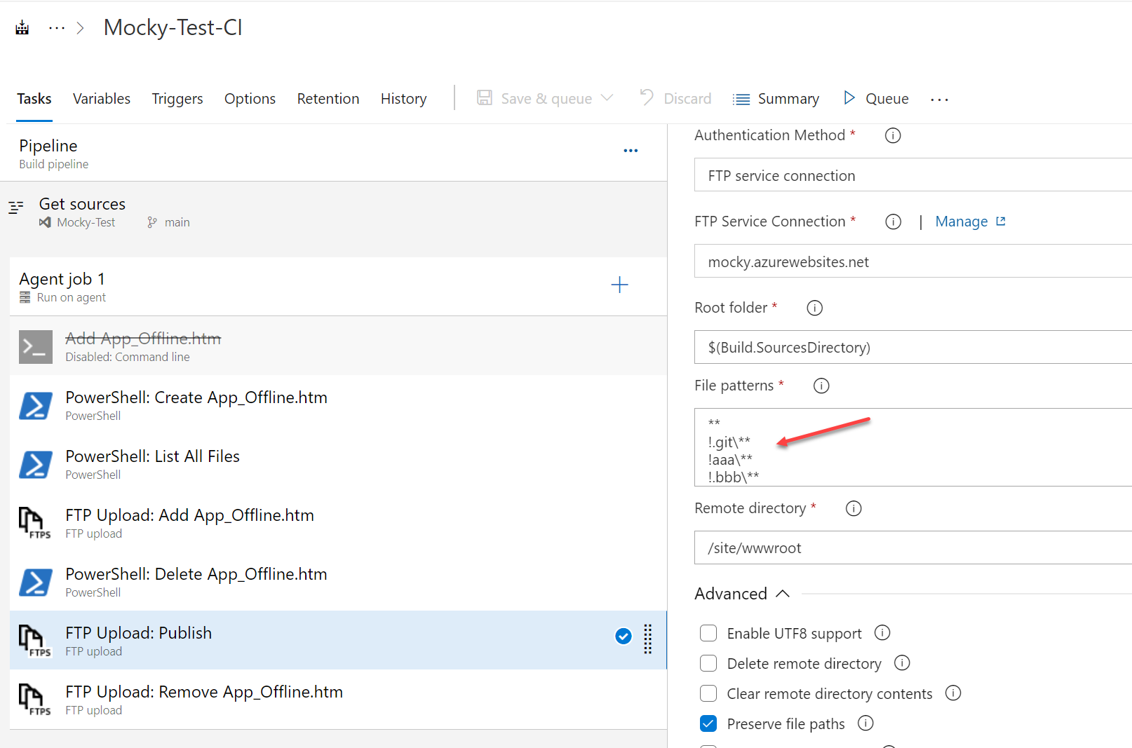 FtpUpload@2 interpret wrong filePatterns · Issue #14935 · microsoft ...