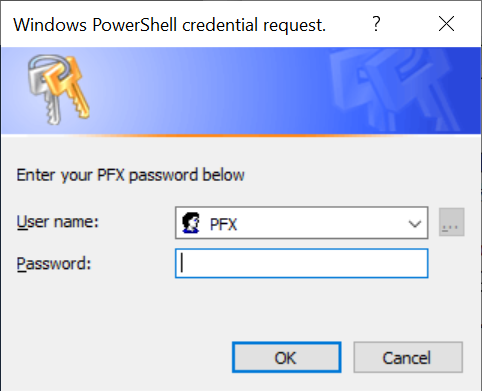 Windows PowerShell credential request.