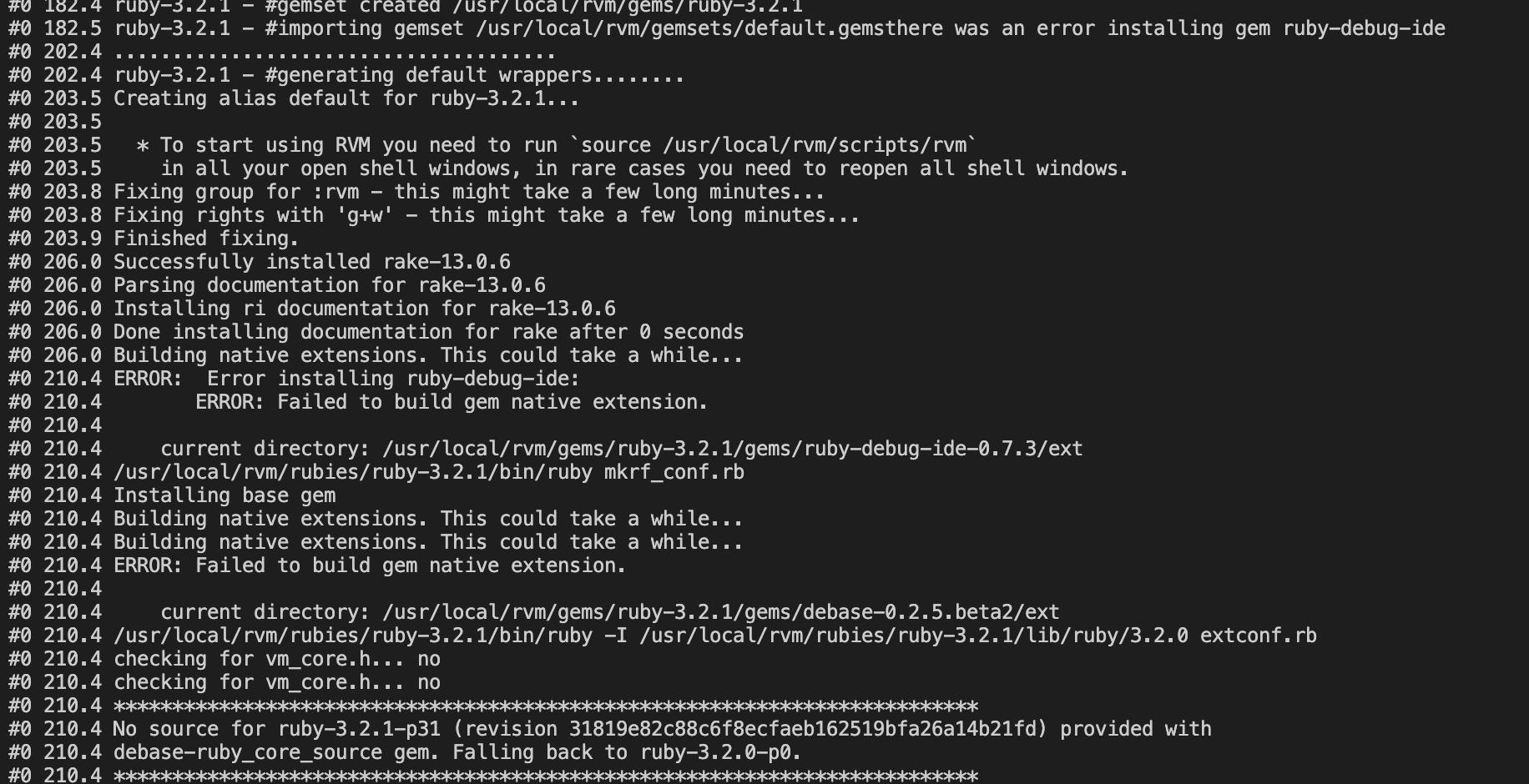 Installation failure for latest Ruby container feature · Issue #1235 ...