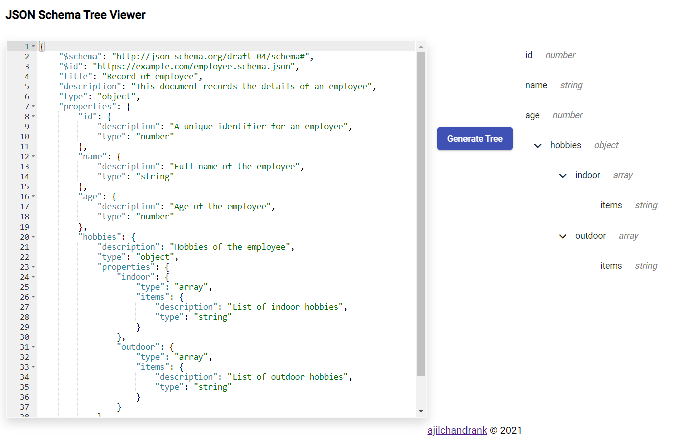 GitHub - ajilchandrank/json_schema_tree_viewer