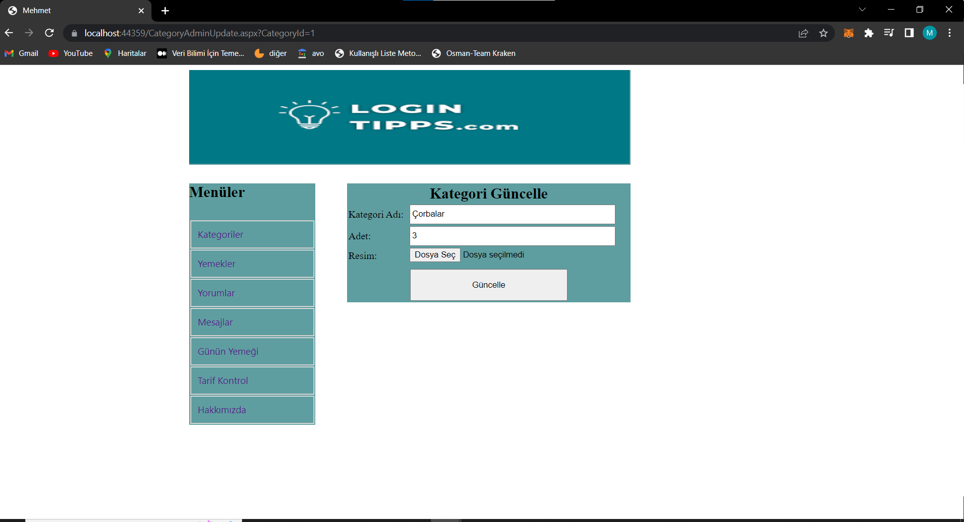 GitHub - mmtdemr42/Yemek-Tarifleri: Aspnet Web Appilication ...