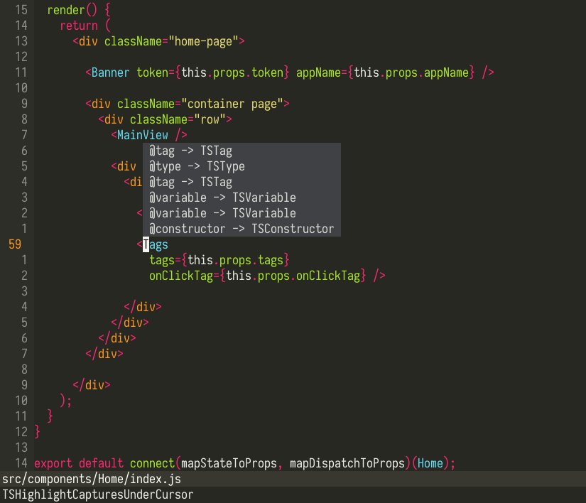 Override Javascript hightlights for JSX ? · Issue #745 · nvim ...