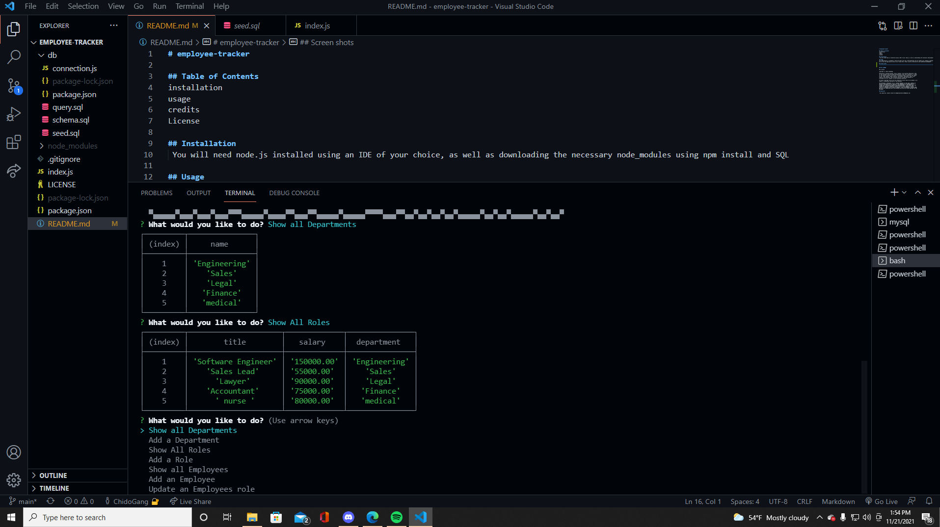 GitHub - ChidoGang/employee-tracker · GitHub