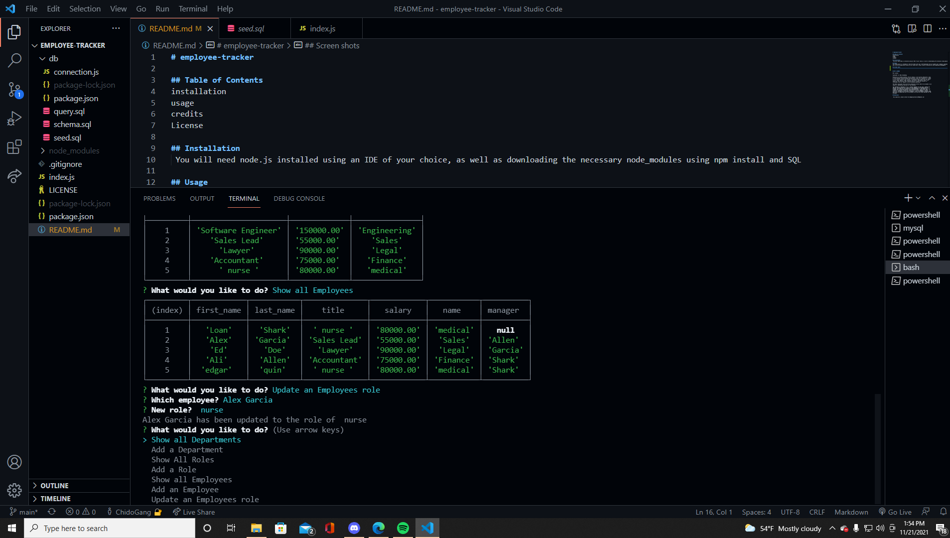 GitHub - ChidoGang/employee-tracker