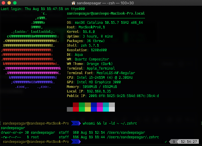 MacOS Terminal not saving p10k.zsh config · Issue 1546 · romkatv