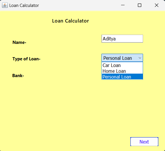 GitHub - am1671/Basic-Loan-Calculator: Basic Java Swing Loan calculator ...