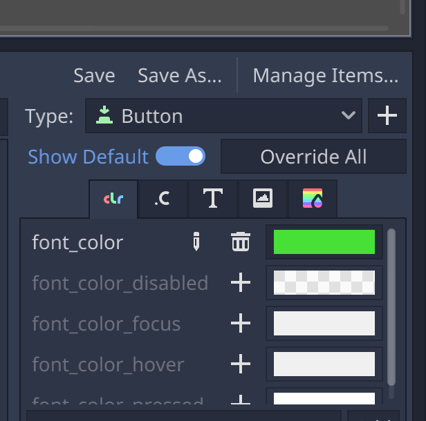 Custom node types do not appear in a theme resource and have no default ...