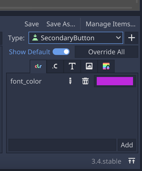 Custom node types do not appear in a theme resource and have no default ...