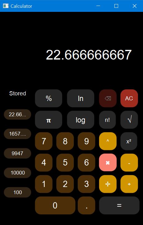 GitHub - lina127/StoreCalculator: Calculator stores up to 5 values and ...