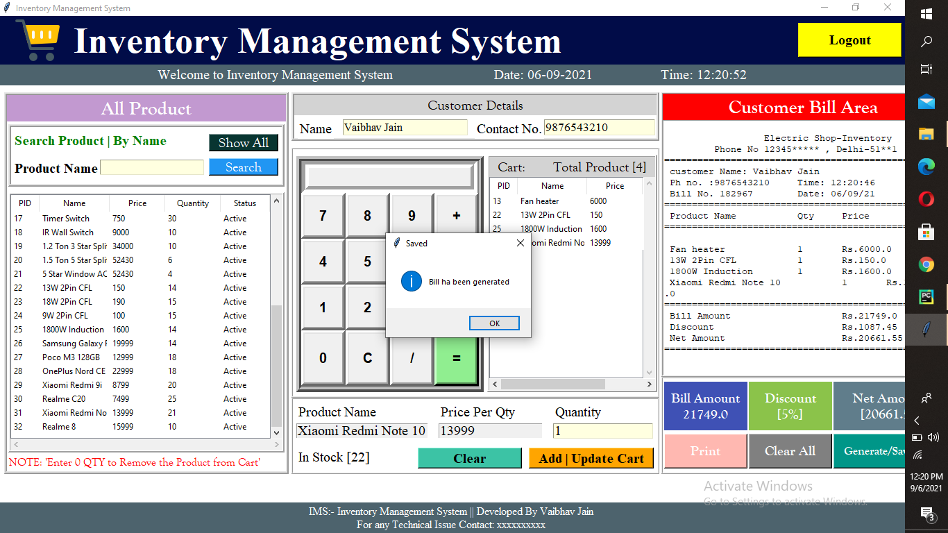 GitHub - jainvaibhav2000/Inventory_Management_System: I made the ...