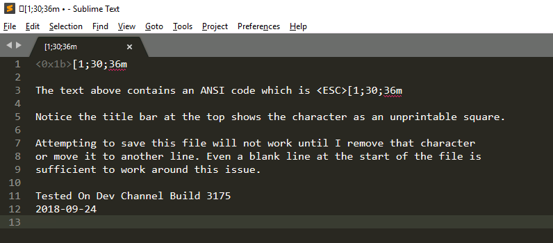 Save Functionality Fails On Windows When Escape Character In First Line ...